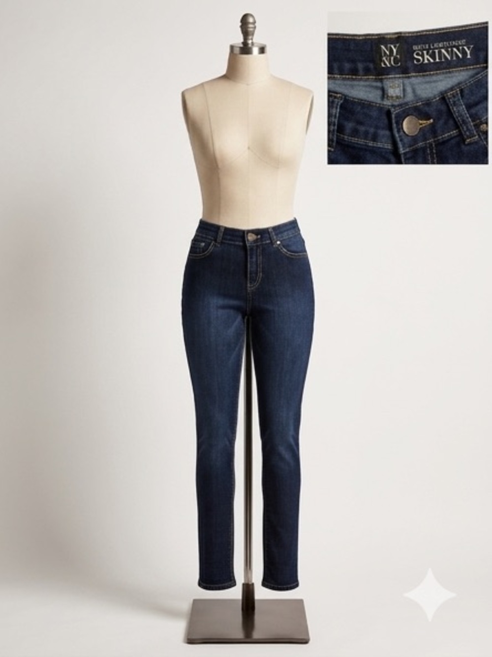 New York & Company Dark Blue Skinny Jeans